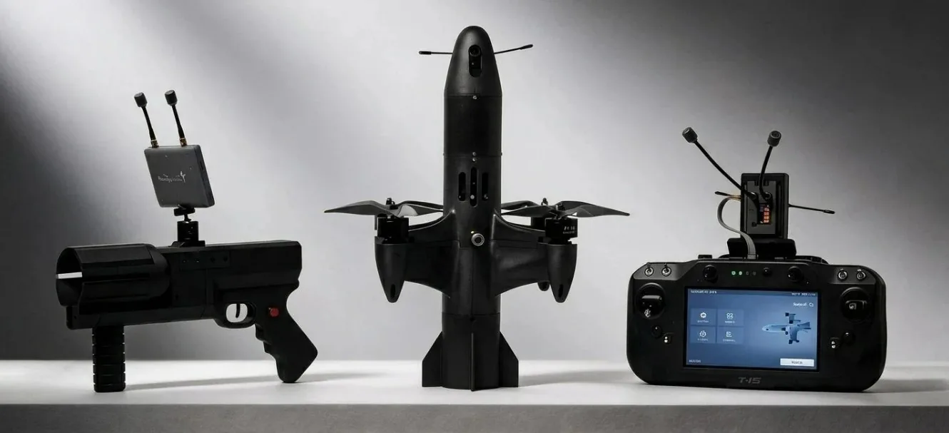 Launcher, interceptor and ground control unit