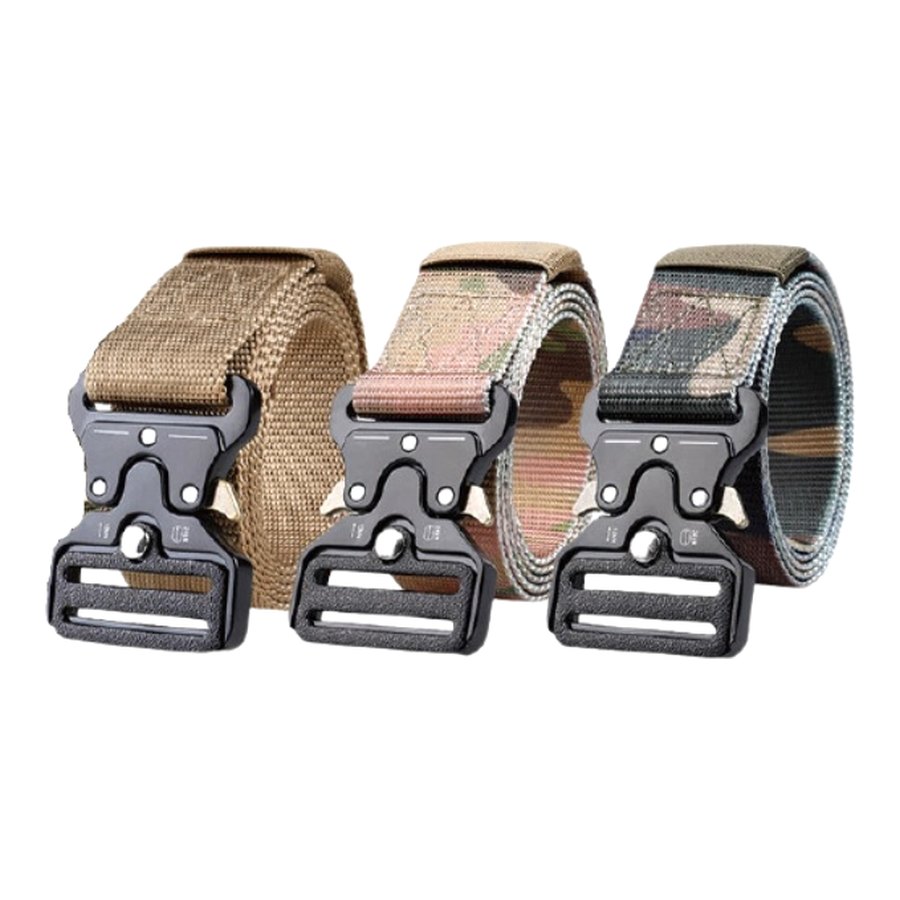 Cobra-Style Buckle Belt, Assorted camo